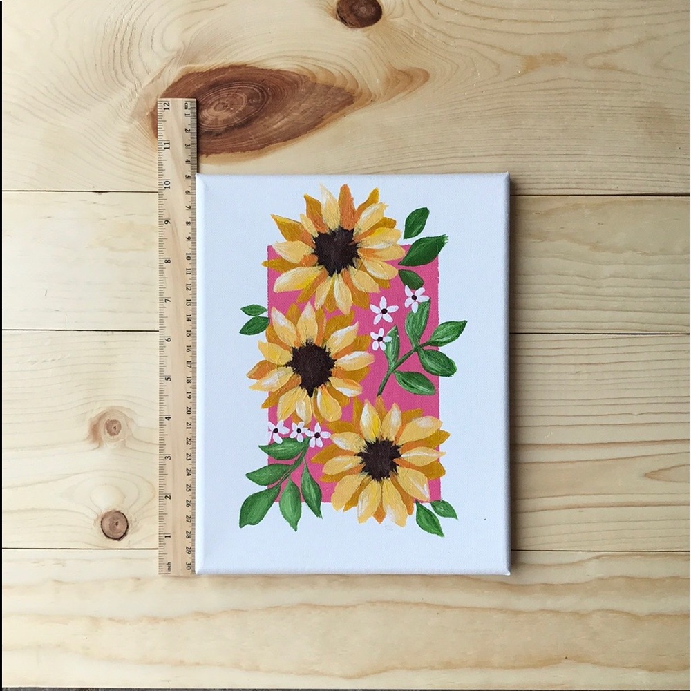 8x10 sunflower canvas painting!